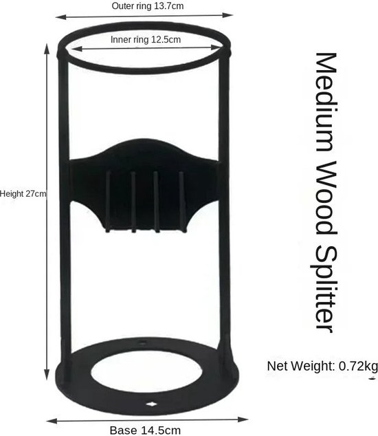 FIBILA Brandhout Splitter - Houtklover - Brandhout - hoursplijter - Brandhoutkliever - Draagbaar - Ijser - 15 cm Base van FIBILA
