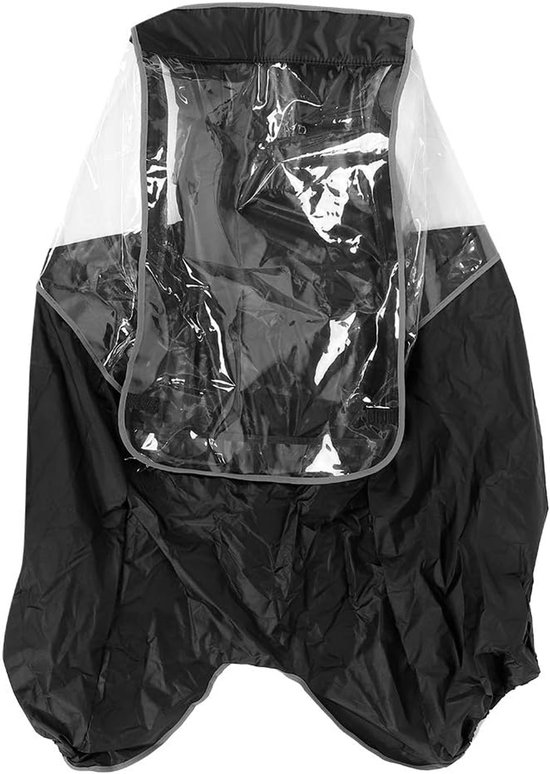 Fiets Regenhoes Kinderen - Waterdichte Fiets Regenbescherming - Achterstoelen Regenjas (Zwart) van Bikano
