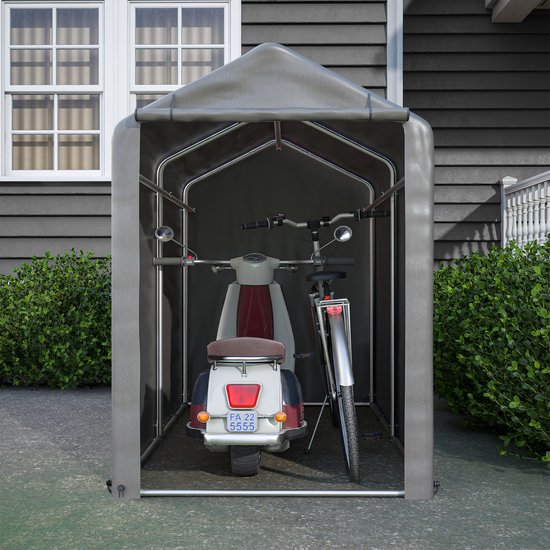 Fietsenberging - Tuinkast - Opbergtent - 187x100x160 cm - Donkergrijs - Voor Fietsen, Tuingereedschap en Container van Merkloos	