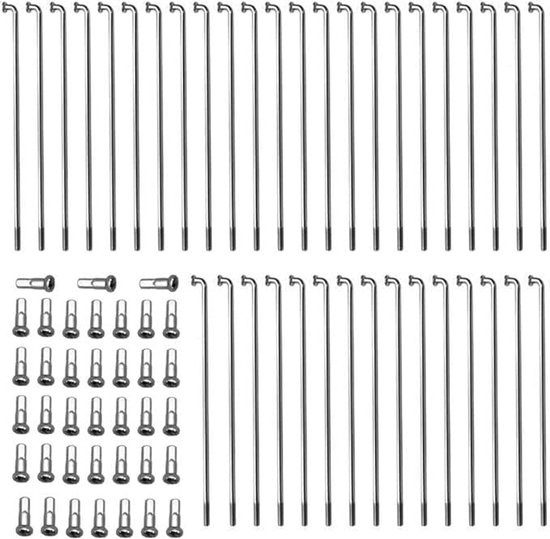 Fietsspaken - 38 stuks mountainbike-spaken met spaaknippel - 258-283 mm van Merkloos	