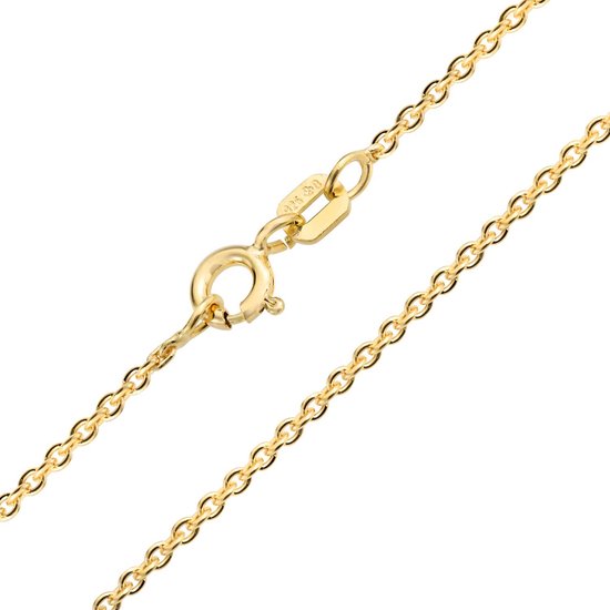 fijne dunne 1-2,5 MM Sterke Rolo Link Kabel Ketting voor Vrouwen Mannen Geel Rose Geel Goud Vergulde Overlay .925 Sterling Zilver 36,48,50,54 Inch