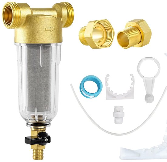 Fijnfilter Waterkraan | Voorfilter voor Drinkwater met Adapter | Herbruikbaar Sedimentfilter van Merkloos	