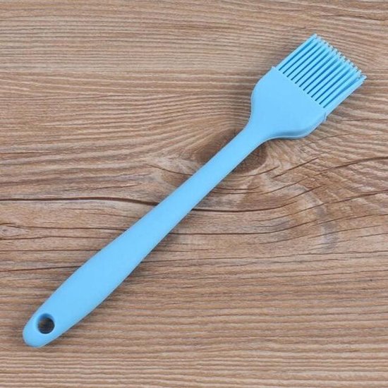 Finnacle - Bakkwast - Siliconen bak kwast - Invetkwast - Bakken - Invetten - Koken - Siliconen - BBQ kwast - Blauw - 21CM van Merkloos	