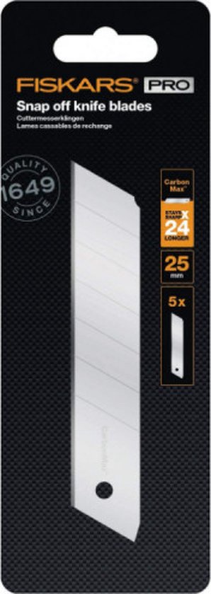 Fiskars CarbonMax - Breekmes Bladen - 25mm - 5 stuks