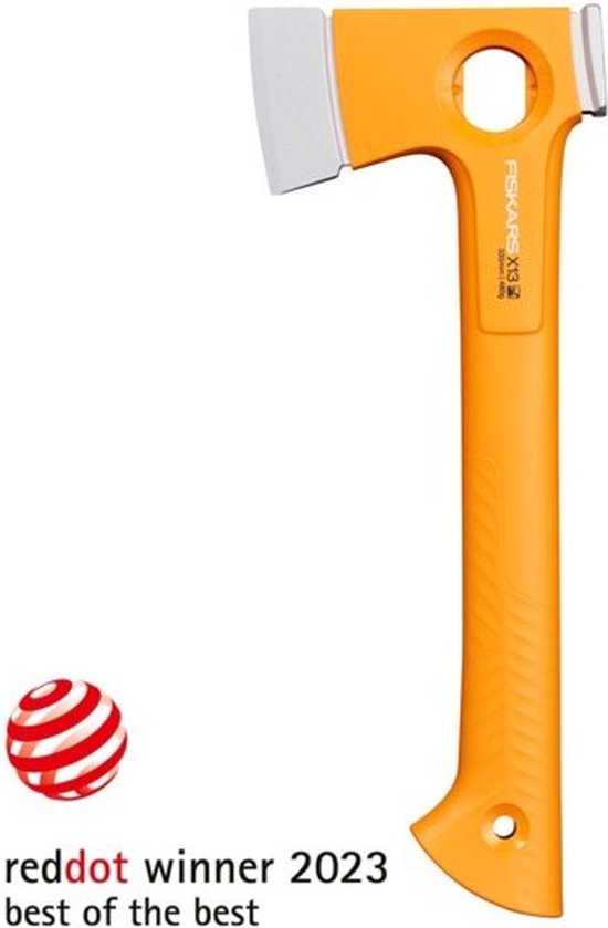 Fiskars Handbijl - 13 Inch Campingbijl - Ultralichte X-series X13 - Veilige niet-afneembare Bijlkop - 25 Jaar Garantie van Fiskars