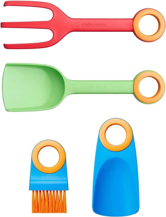 Fiskars MyFirst - Kindertuingereedschap Set - 4 Stuks - Voor Kinderen - Ergonomisch Ontwerp van Merkloos	