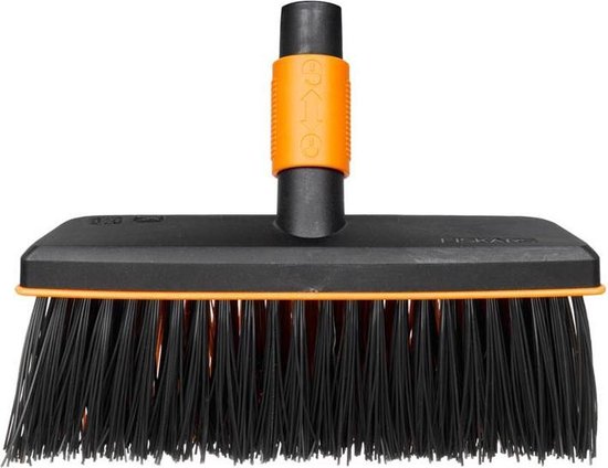 Fiskars Quikfit Bezemkop - Straatbezem met Harde en Zachte Haren - 28 cm Breed van Fiskars