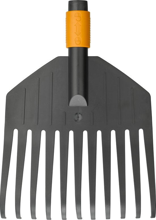 Fiskars Quikfit Bladhark - Hark opzetstuk - Tuingereedschap - 22 cm van Fiskars