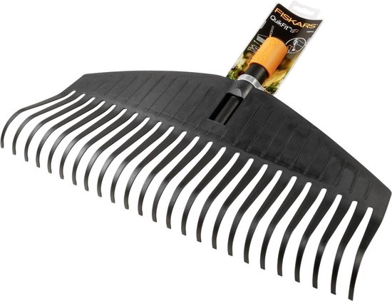 Fiskars Quikfit™ Bladhark opzetstuk - Tuinhark met 25 Tanden - Zachte Bladhark van Merkloos	