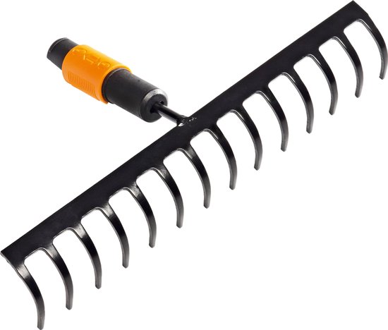 Fiskars Quikfit™ hark - Tuinhark - Opzetstuk - 14-tanden van Carbonstaal - 20,5 cm van Fiskars