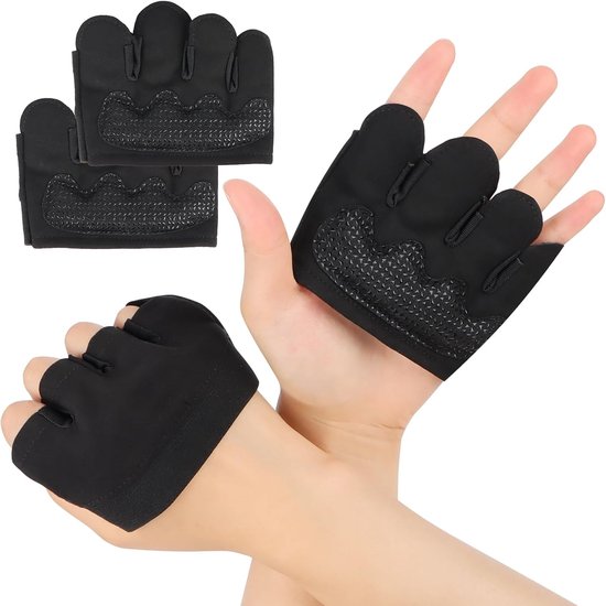 Fitnesshandschoenen - gymhandschoenen - trainingshandschoenen met antislip pads - halve handschoenen - gewichtheffen - sporthandschoenen voor heren en dames - fitness accessoires - trainingsuitrusting van Merkloos	