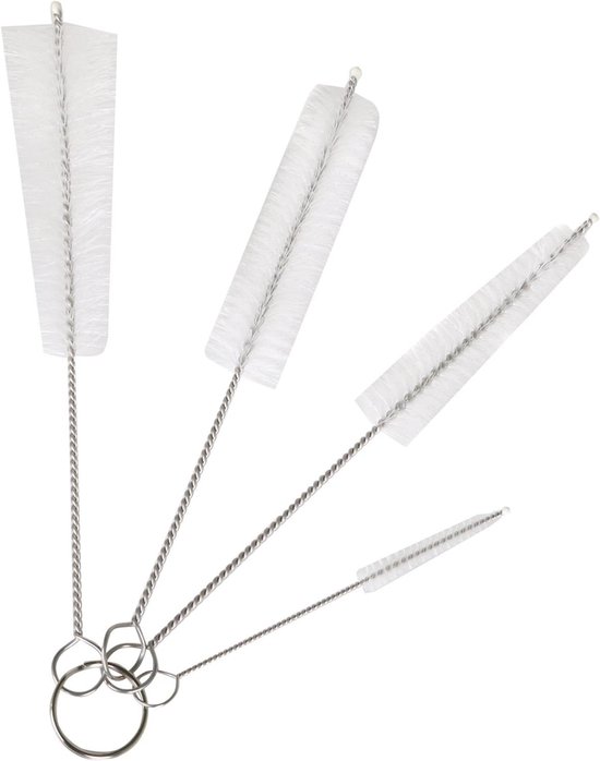 Flesreinigingsborstels - Set van 4 maten, pijpreiniging, mondstukreiniging