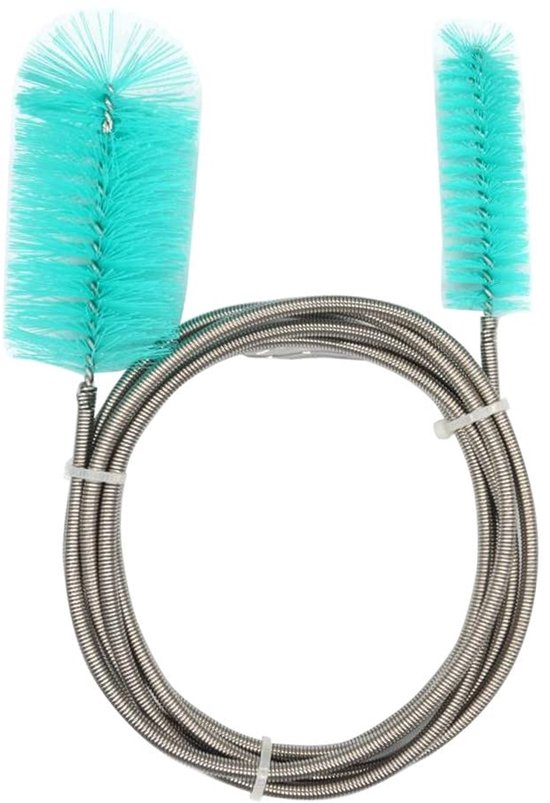 Flexibele dubbele uiteinden elastische nylon gebogen pijp reinigingsborstel spiraal slang reinigingsborstel voor thuis en keuken aquarium