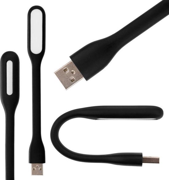 Flexibele USB LED Lamp – Laptop leeslampje - Zwart van Flex