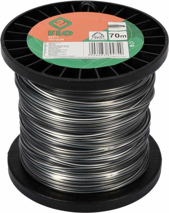 FLO Trygon - Professionele Trimmerdraad - Driehoekig Profiel - Nylon Material - 2,7mm - 70m van Merkloos	