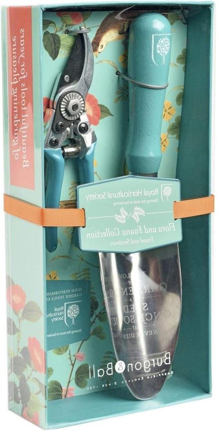 Flora-Fauna Garden Trowel Secateurs Set met Roze Handvat van Flora-Fauna