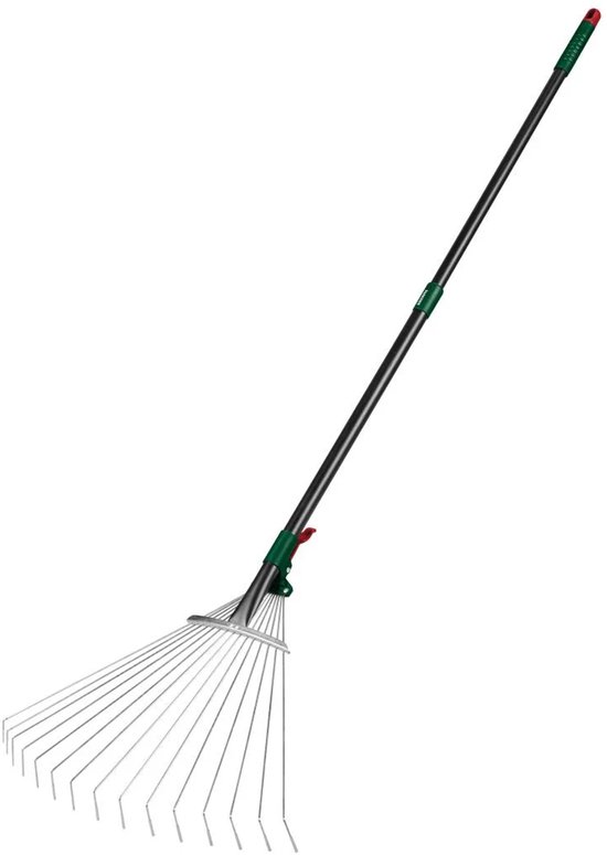 Florabest Bladhark met krachtige stalen tanden - met Telescopisch steel instelbare ca 82-160cm