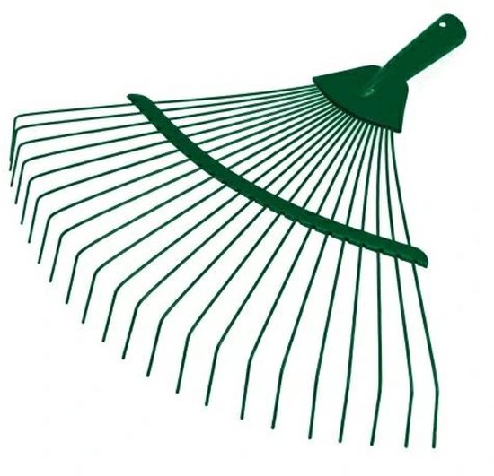 Floraland Greenmill Serie - Metalen Hark - 22 Tanden - Ergonomisch Ontwerp - Poedercoating van Merkloos	