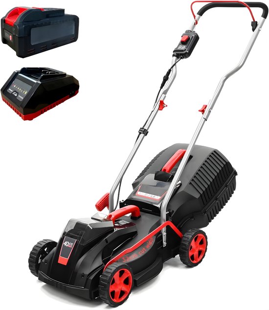 Florixa® Grasmaaier Accu - Grasmaaier Elektrisch - Grasmaaier Benzine - Grasmaaier Benzine Zelftrekkend - 42cm x 118cm x 100cm; 12.5 kg