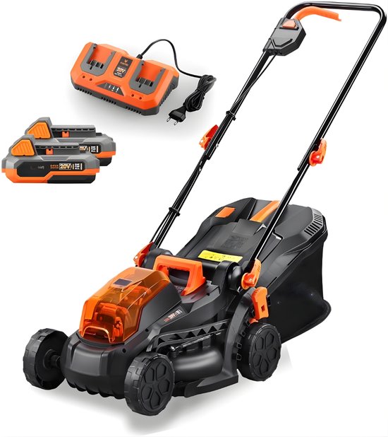 Florixa® Grasmaaier Accu - Grasmaaier Elektrisch - Grasmaaier Benzine - Grasmaaier Benzine Zelftrekkend - Zwart - 65cm x 43cm x 41cm; 14 kg