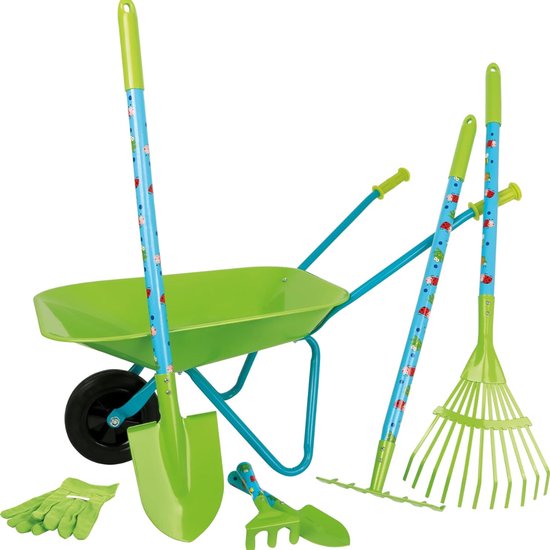 Florixa® Kruiwagen Kind - Kruiwagen Speelgoed - Tuingereedschap Kind - 73 cm x 11 cm x 36 cm - Groen