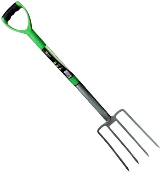 Florixa® Woelvork - Tuinwoeler - Spitvork - Groen - 97cm x 23cm x 3cm van Merkloos	
