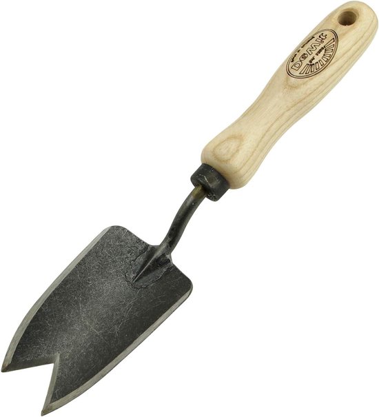 Flower Trowel Narrow 28.5 cm - Handmade Garden Shovel with Weed Stud - FSC® Certified Steel - Holland Made van Flow
