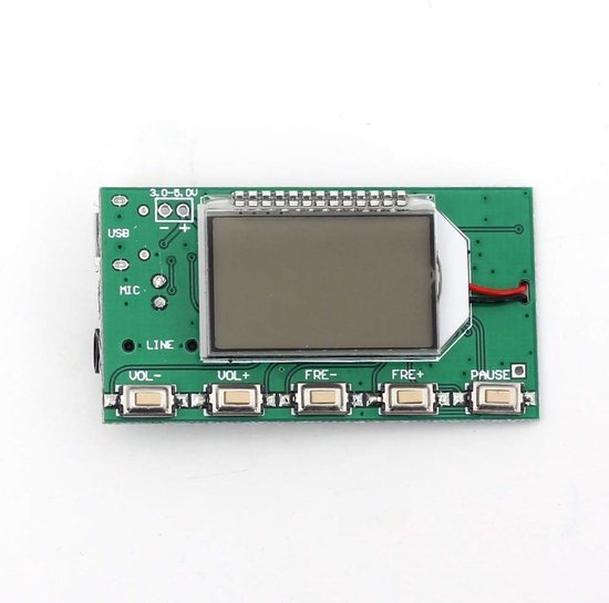 FM Transmitters Module - FM-zender - Digitale Stereo - Digitale Microfoon Kaart - DSP - PLL 87-108MHz - LCD-scherm - Audiozender - Digitale Technologie van Merkloos	