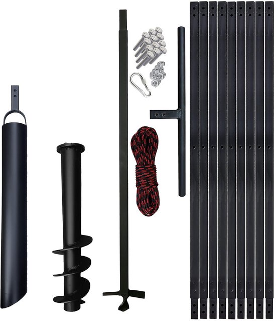 Fonteinboor 10 meter set 100 mm met 90 mm plunscher voor het boren van diepe waterputten van Merkloos	