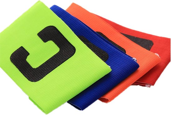 Football Captain's Bracelets - Elastische Sport Fitness Armbanden - Verstelbare Maat - 4 Stuks voor Kinderen en Volwassenen - 30 x 7 cm van Merkloos	