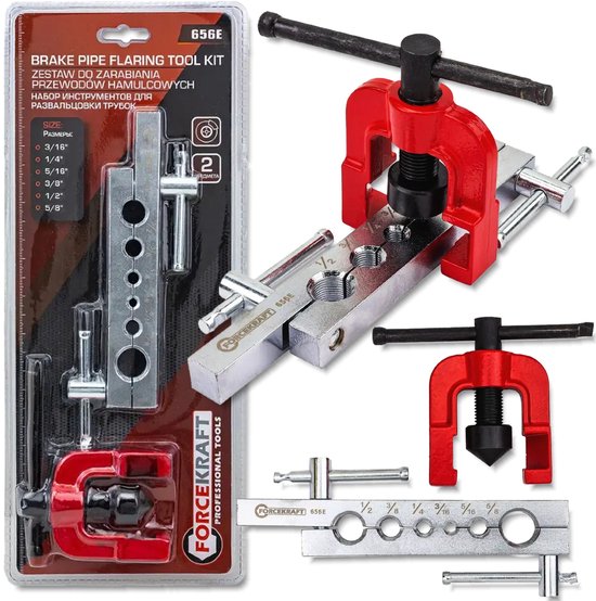 FORCEKRAFT FK-656E Serie - Buisuitbreidingsset - Gereedschapsstaal - 3/16" - 5/8"