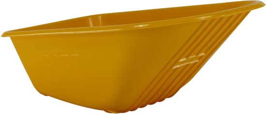 FORT kruiwagenbak SMB-100 - 100 liter - onverwoestbaar 6,5 mm HDPE - UV-bestendig Geel van Fort
