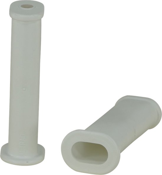 FORT Kruiwagenhandvatten ovaal WIT - set van 2 - voor kruiwagenframes met ovalen buis van Fort