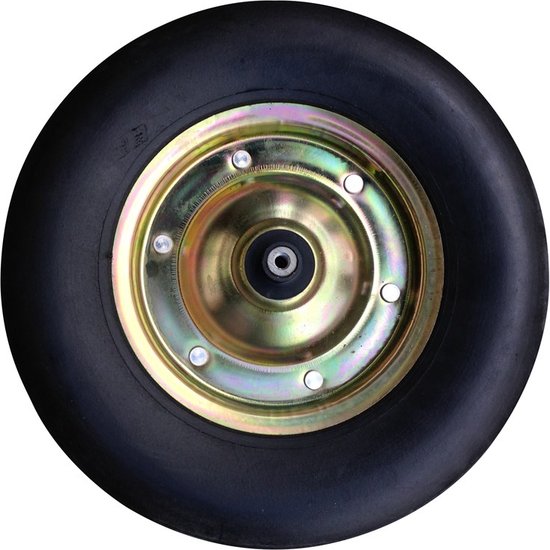 FORT ZL anti-lek kruiwagenwiel 400x100 mm - volrubber band met luchtkamers - stalen velg van Fort