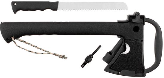 Fox outdoor bushcraft bijl 3-in-1 met zaag en vuursteen van Merkloos	