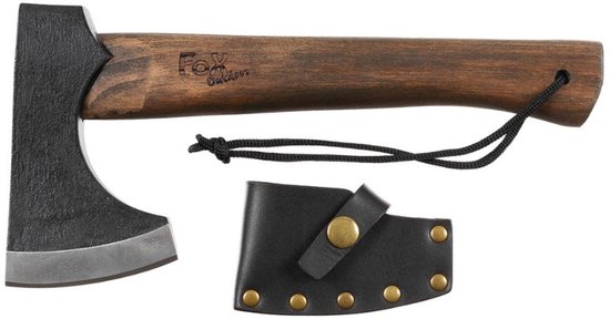 Fox outdoor Viking bijl compact met leren schede van Fox Outdoor