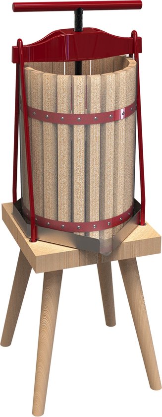 Frame fruitpers – met houten korf, inhoud 12L, wijnpers van Merkloos	