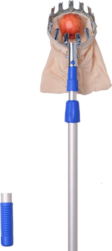 Fruitplukker / appelplukker met stevige uitschuifbare steel tot 3 meter van Kinzo Garden