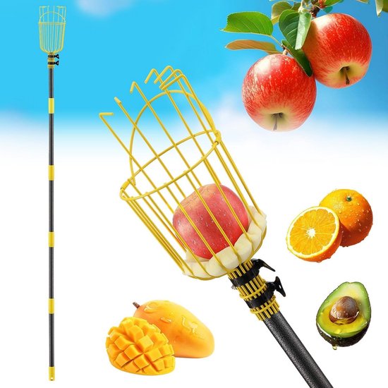 Fruitplukker met telescoopsteel 10FT voor eenvoudig plukken van fruit