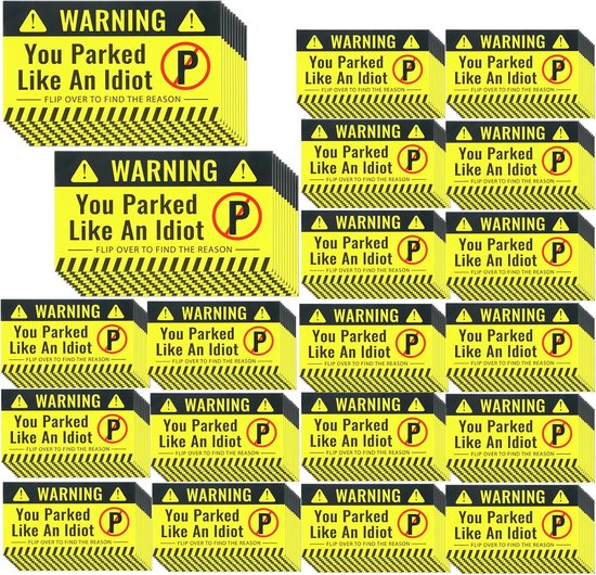 Funny parking tickets - 200 stukken - grappige kaarten met inscriptie - slechte parkeerkaarten - grappige parkeerboetes met verschillende redenen voor overtredingen van Smukdoo