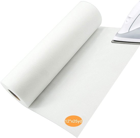 Fusible Iron-On No Show Mesh Borduurbasis 30cm x 23m voor Machine- en Handborduurwerk