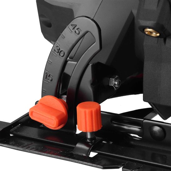 FUXTEC 20V accucirkelzaag FX-E1CS20-SET - zaagblad Ø 165mm / zaagdiepte 38-55mm / instelbare zaaghoek - cirkelzaag incl. Li-Ion accu en lader