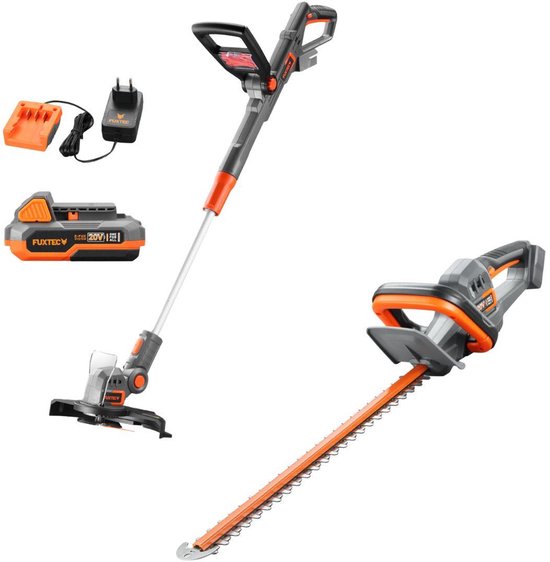 FUXTEC 20V tuinset FX-20VSET5 bestaande uit FX-E1RT20SET en FX-E1HS20 van Merkloos	