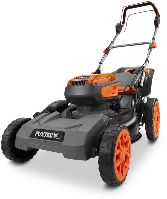 FUXTEC 40V accu grasmaaier FX-E2RM46PROSET | accu grasmaaier met aandrijving | 46 cm | 2x 5Ah accu & snellader | mulchfunctie | 50L grasopvangbak van Merkloos	