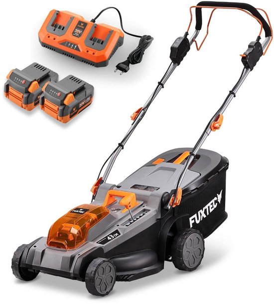 FUXTEC 40V accugrasmaaier FX-E2RM43PRO | inclusief accu en lader | FlexSpeed snelheid | 43 cm maaibreedte | aandrijving op wielen | mulchfunctie van Merkloos	