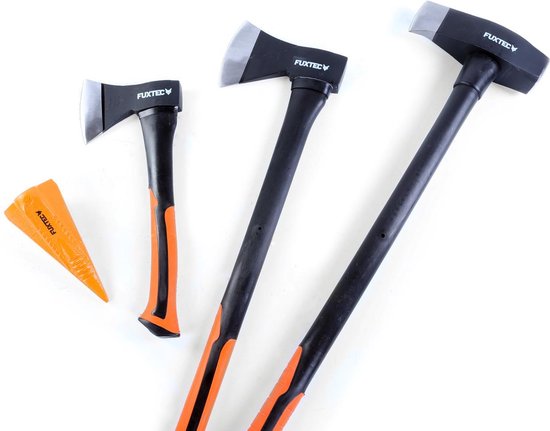FUXTEC bijl set van 4 - Hatchet - Hakbijl - Kloofbijl - Houtklievergranaat - FX-AX4 van FUXTEC