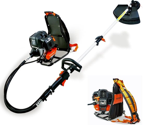 FUXTEC bosmaaier benzine rugzak grastrimmer - 52cc - 2-takt - FX-MS152T van FUXTEC