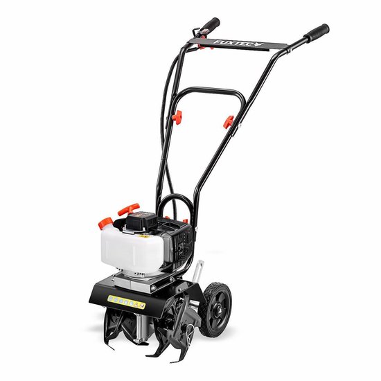 FUXTEC FX-AF152 Tiller, motorschoffel - 2-takt motor en 23 cm breedte, 51,6 ccm, freesdiepte 70mm - slechts 14kg van Merkloos	
