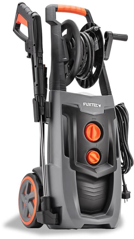 FUXTEC FX-HDRP2500 Hogedrukreiniger 2500W, 195 bar, 7,8 L/min, 468 l/u, slanghaspel, reinigingstank van Merkloos	