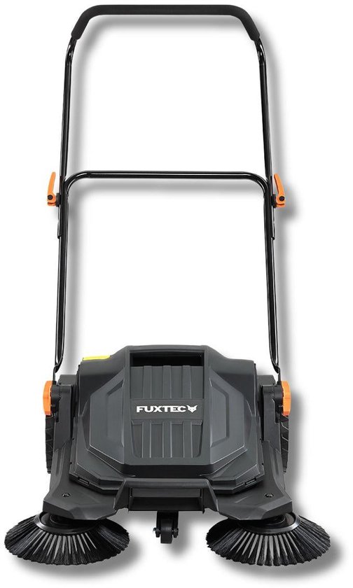 FUXTEC FX-HK65 Handveger 650 mm breed, opvangbak 20 L, voor buitenoppervlakken tot 2000 m², opritten en terrassen van FUXTEC